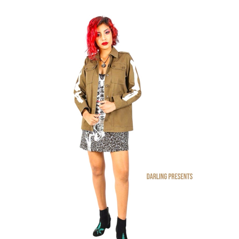 Iron Fist Bone In Military Jacket Women Color Olive Size S - Picture 5 of 7